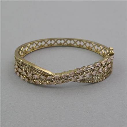 American Diamond Openable kada with Mehndi Plating