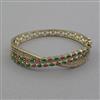 American Diamond Openable kada with Mehndi Plating