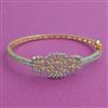 American Diamond Openable kada with Rhodium Plating 2 Tone Plating Mehndi Plating