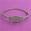 American Diamond Openable kada with Rhodium Plating 2 Tone Plating Mehndi Plating