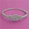 American Diamond Openable kada with Rhodium Plating 2 Tone Plating Mehndi Plating