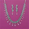 American Diamond Classic Necklace with Rhodium Plating