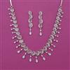 American Diamond Classic Necklace with Rhodium Plating
