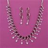 American Diamond Classic Necklace with Rhodium Plating