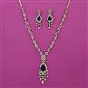 American Diamond Classic Necklace with Mehndi Plating