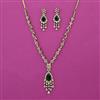 American Diamond Classic Necklace with Mehndi Plating