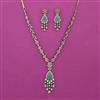 American Diamond Classic Necklace with Mehndi Plating