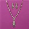American Diamond Classic Necklace with Mehndi Plating