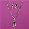 American Diamond Classic Necklace with Mehndi Plating