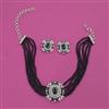 American Diamond Choker Necklace with Rhodium Plating