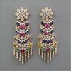 American Diamond Long Earring with Carat Plating