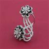 American Diamond Adjustable Ring with Rhodium Plating