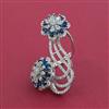 American Diamond Adjustable Ring with Rhodium Plating