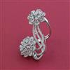 American Diamond Adjustable Ring with Rhodium Plating
