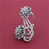 American Diamond Adjustable Ring with Rhodium Plating