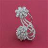 American Diamond Adjustable Ring with Rhodium Plating