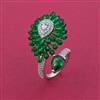 American Diamond Adjustable Ring with Rhodium Plating