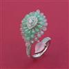 American Diamond Adjustable Ring with Rhodium Plating