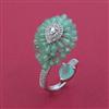 American Diamond Adjustable Ring with Rhodium Plating