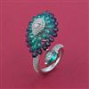 American Diamond Adjustable Ring with Rhodium Plating
