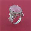 American Diamond Adjustable Ring with Rhodium Plating