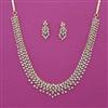 American Diamond Classic Necklace with Rhodium Plating 2 Tone Plating Mehndi Plating Carat Plating