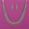 American Diamond Classic Necklace with Rhodium Plating 2 Tone Plating Mehndi Plating Carat Plating
