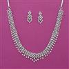 American Diamond Classic Necklace with Rhodium Plating 2 Tone Plating Mehndi Plating Carat Plating