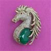 American Diamond Birds Brooch with Mehndi Plating