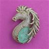 American Diamond Birds Brooch with Mehndi Plating