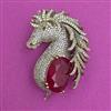 American Diamond Birds Brooch with Mehndi Plating