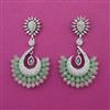 American Diamond Classic Earring with Rhodium Plating