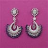 American Diamond Classic Earring with Rhodium Plating