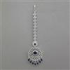 American Diamond Classic Tikka with Rhodium Plating