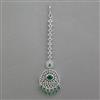 American Diamond Classic Tikka with Rhodium Plating