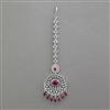 American Diamond Classic Tikka with Rhodium Plating