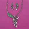American Diamond Classic Necklace with Black Plating