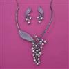 American Diamond Classic Necklace with Black Plating