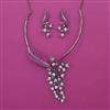 American Diamond Classic Necklace with Black Plating