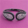 American Diamond Openable kada with Black Plating