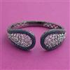 American Diamond Openable kada with Black Plating