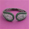 American Diamond Openable kada with Black Plating