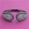 American Diamond Openable kada with Black Plating