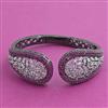 American Diamond Openable kada with Black Plating