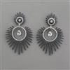 American Diamond Classic Earring with Black Plating