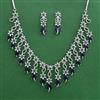 American Diamond Classic Necklace with Rhodium Plating