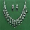 American Diamond Classic Necklace with Rhodium Plating