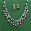 American Diamond Classic Necklace with Rhodium Plating