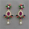 American Diamond Pearl Earring with Gold Plating