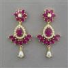 American Diamond Pearl Earring with Gold Plating